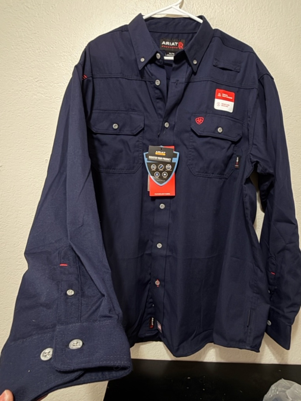 Ariat Navy Long-Sleeve Utility Work Shirt